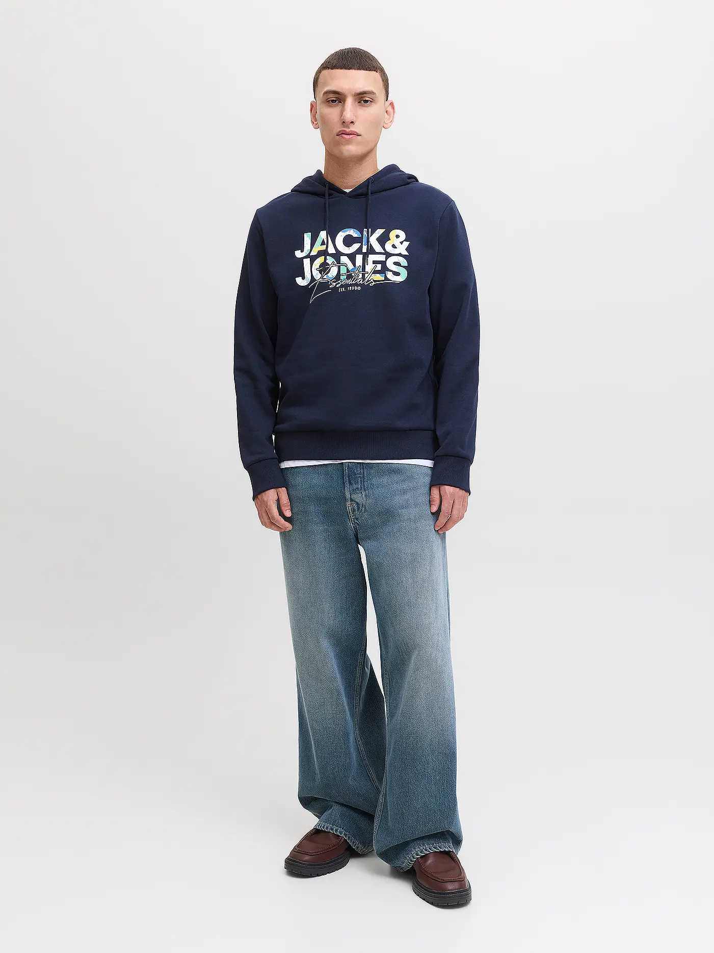 JACK & JONES | Kapuzensweater - Hoodie JJGEPLAS | dunkelblau
